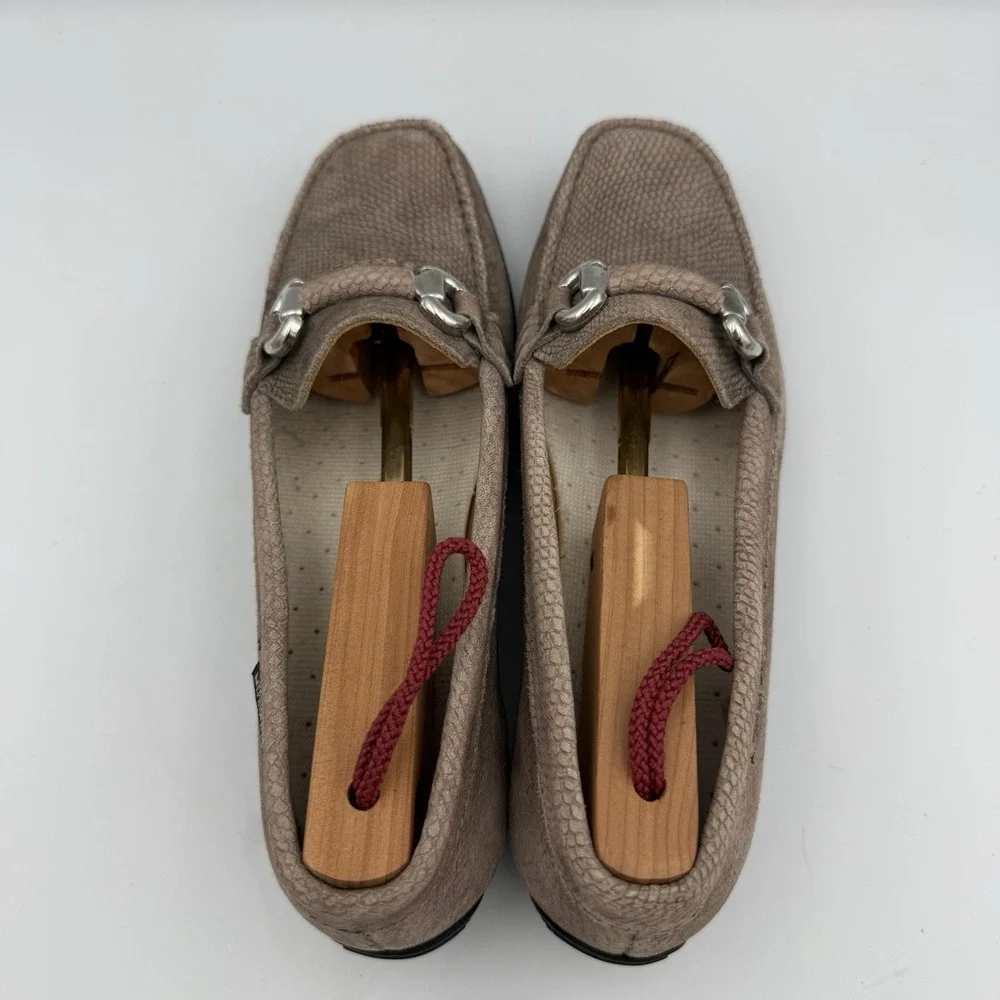 MEPHISTO Cool Air Suede Slip On‎ Loafers Comfort Taupe Tan Women's Size 7.5